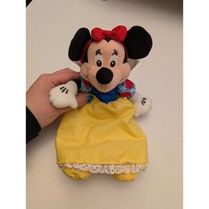 Vintage Disney Minnie Mouse Snow White Bean Bag Plush 7" Character Toy Princess